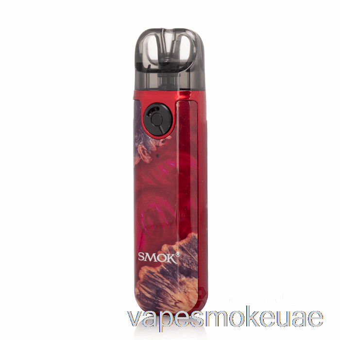 Vape Uae سموك نوفو 4 ميني 25 واط كيت خشب تثبيت أحمر